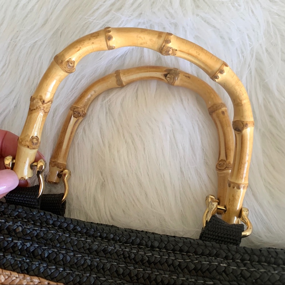 Sonoma Rattan Bamboo Handle Purse - Picture 3 of 16